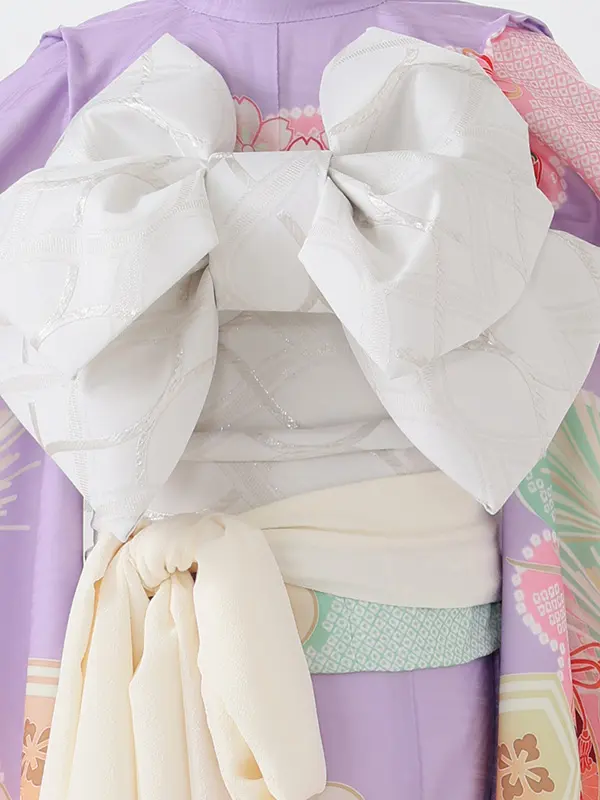 七五三女児7歳7105 式部浪漫藤色  毬に松竹梅