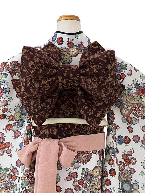 七五三女児7歳7115 ショコラ　白