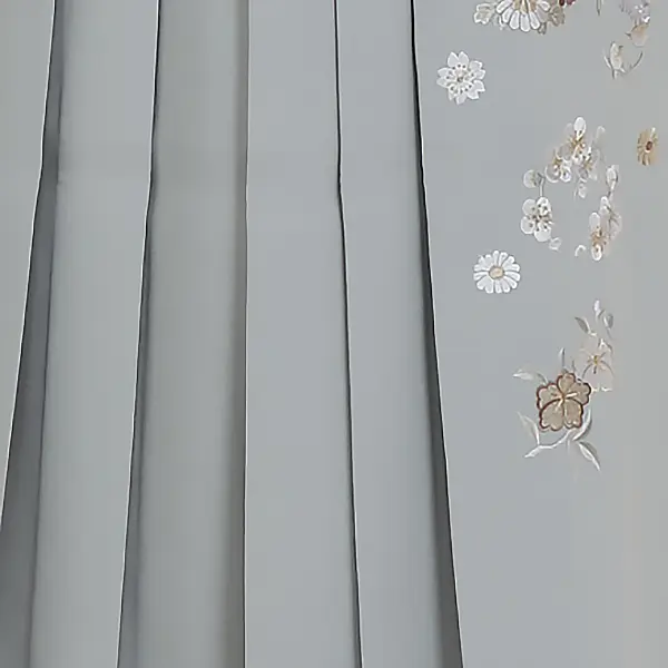 小学生卒業袴098L 九重 グレー ふわり梅/グレー 花の丸