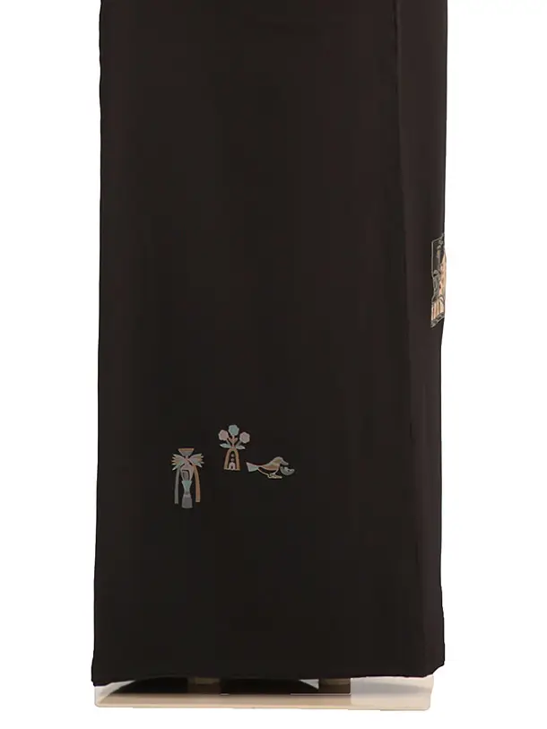 訪問着 ﾁｬｺｰﾙｸﾞﾚｰ更紗