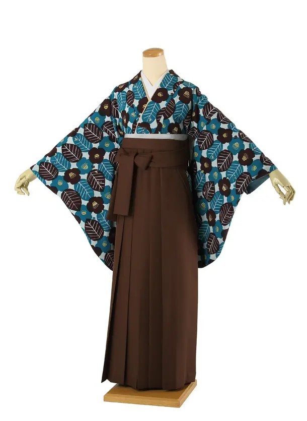 卒業袴 ﾌﾞﾙｰ椿