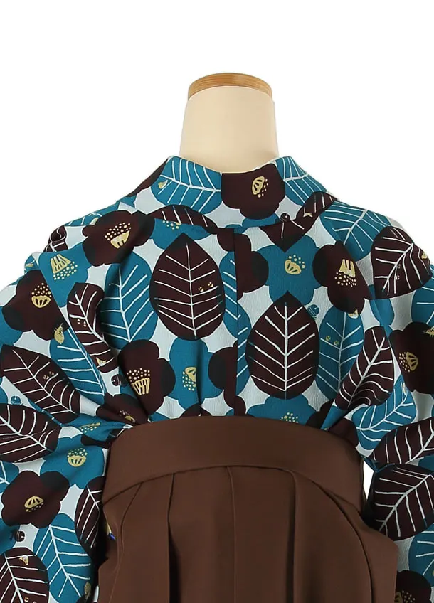 卒業袴 ﾌﾞﾙｰ椿