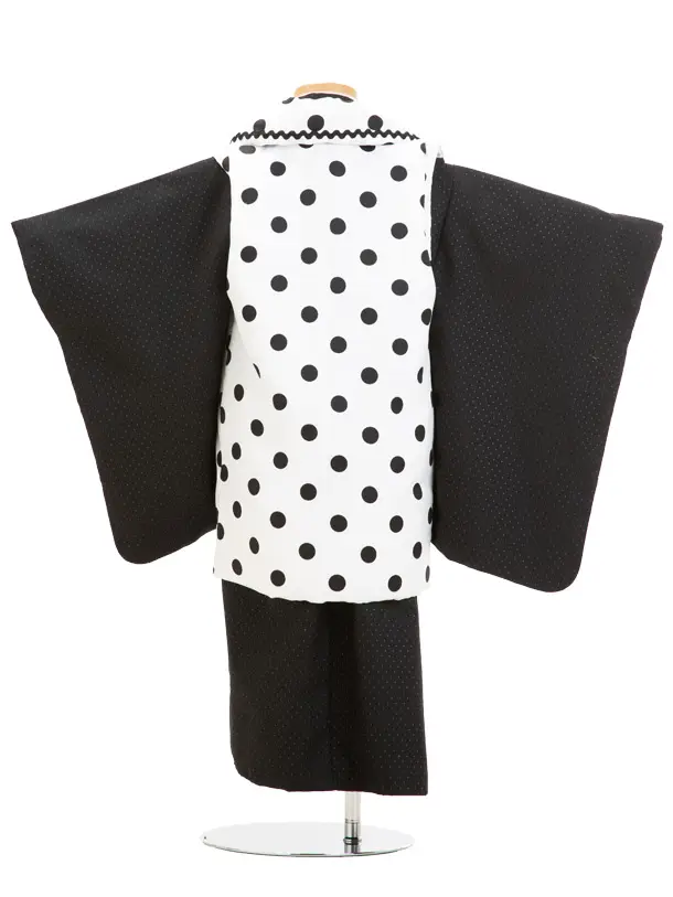 七五三（3才男被布）白黒ﾄﾞｯﾄ