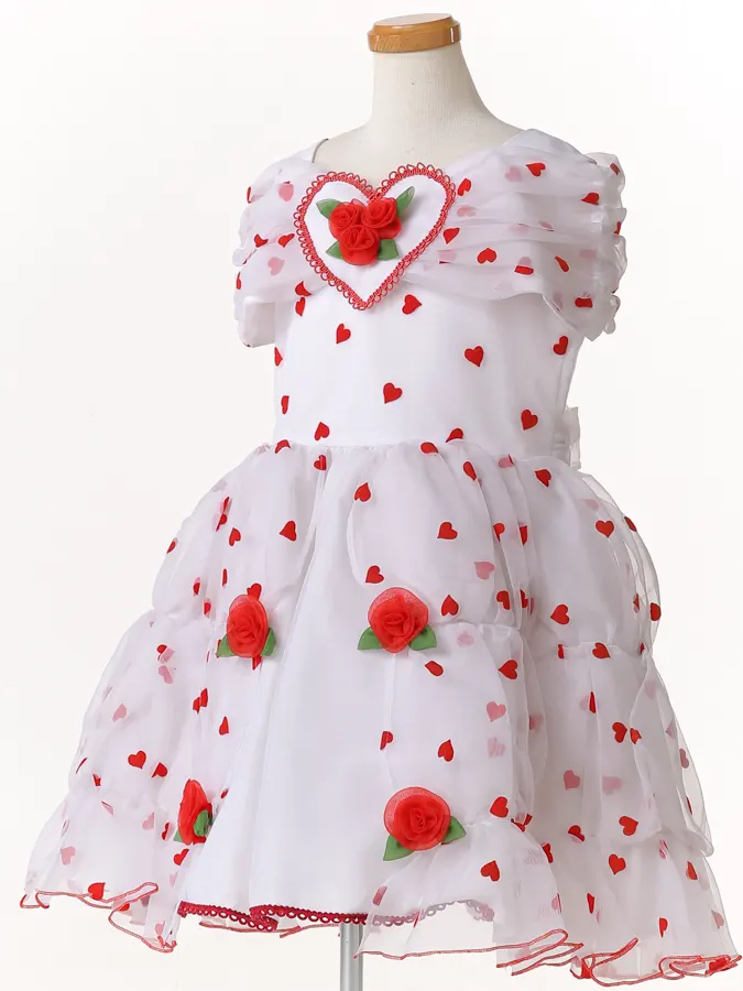 ＧＤ０６白にハートドット柄３才前後