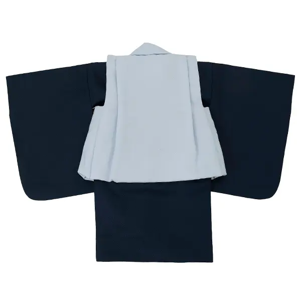 【刺繍】男児ベビー着物　たか　ブルー　