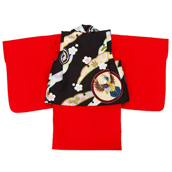 男児ベビー着物　タカ丸　黒