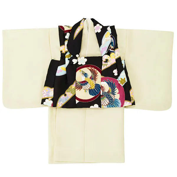 男児ベビー着物　タカ丸　黒