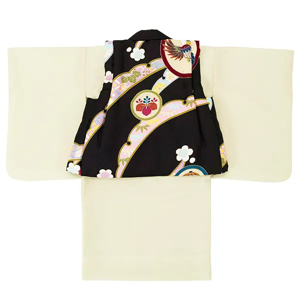 男児ベビー着物　タカ丸　黒