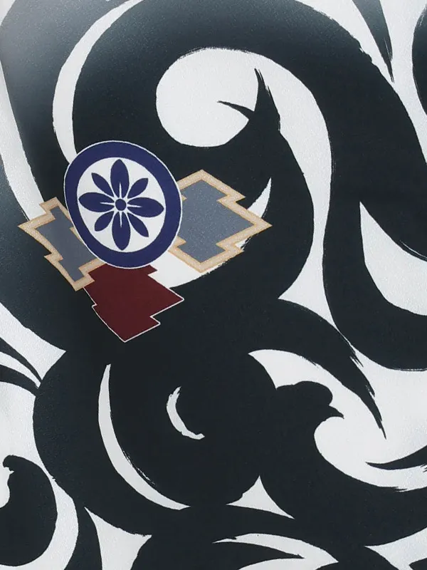 【江戸小紋】渦巻　黒