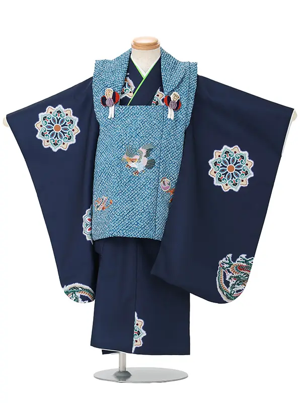 【刺繍】疋田タカブルー　鏡紺