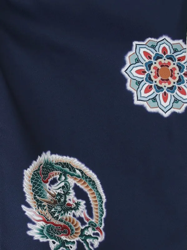 【刺繍】疋田カブト紺　龍丸紺