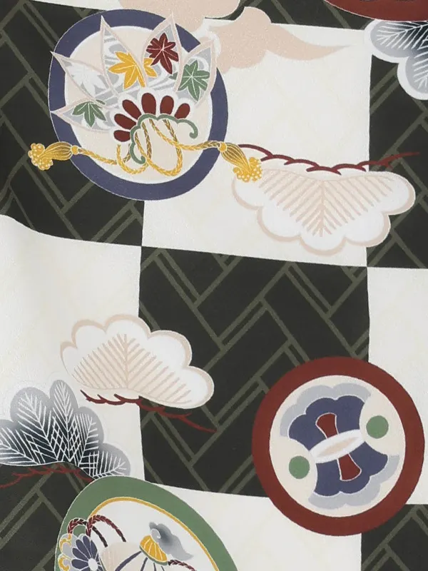【刺繍】疋田タカグリーン　市松緑