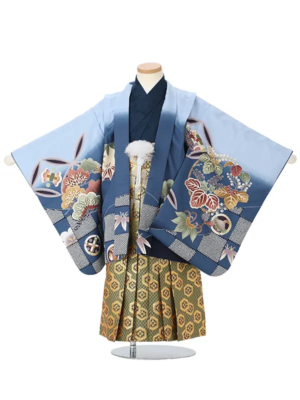 【刺?】タカ丸　ブルー　　着物紺