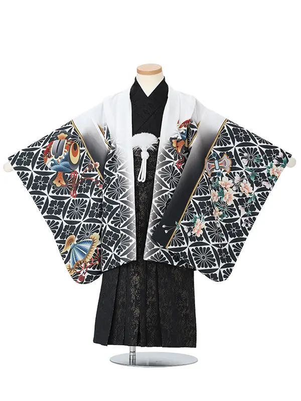 【刺?】タカに太鼓　白　　鋳物黒