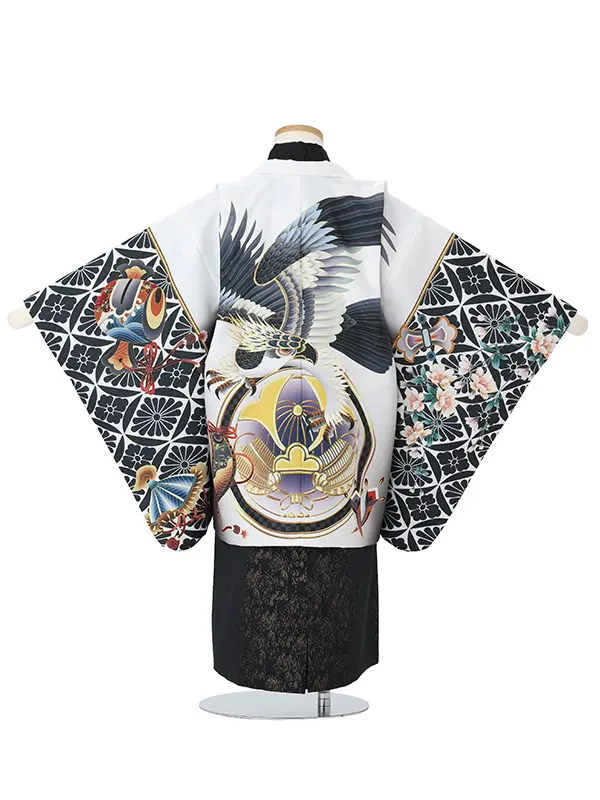 【刺?】タカに太鼓　白　　鋳物黒