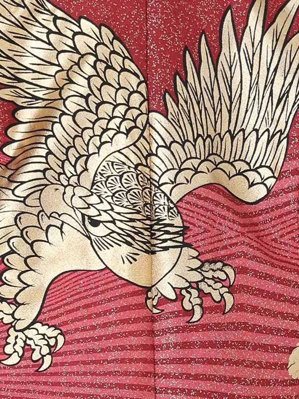 【金彩】タカ　エンジ　　着物黒