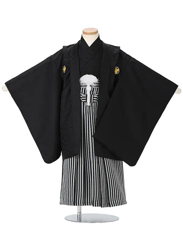 【金刺繍紋】黒紋付　着物黒