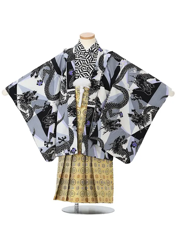 龍　グレー黒　