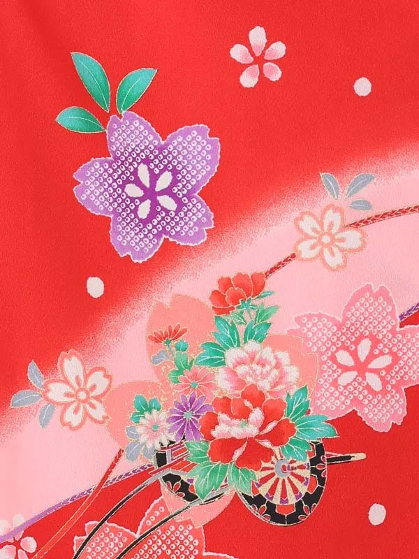 【絵羽】花車にテープ　花車赤