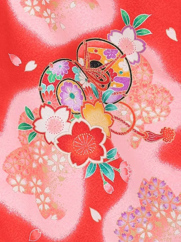 【絵羽】【刺繍】鈴白　鼓赤