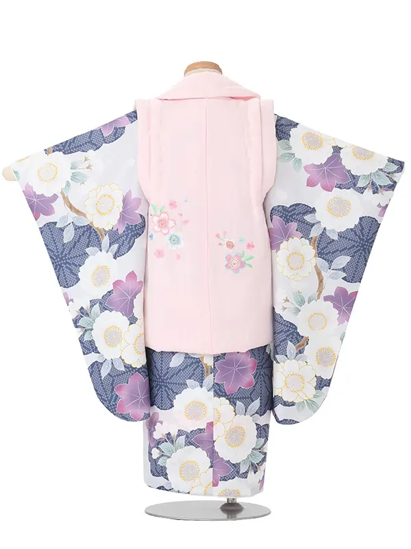 【刺繍】まりピンク　疋田雲グレー