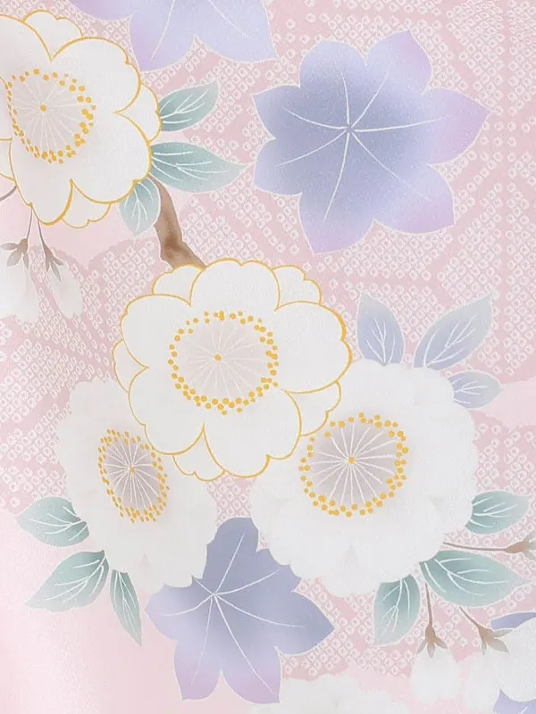 【刺繍】橘白　疋田雲ピンク