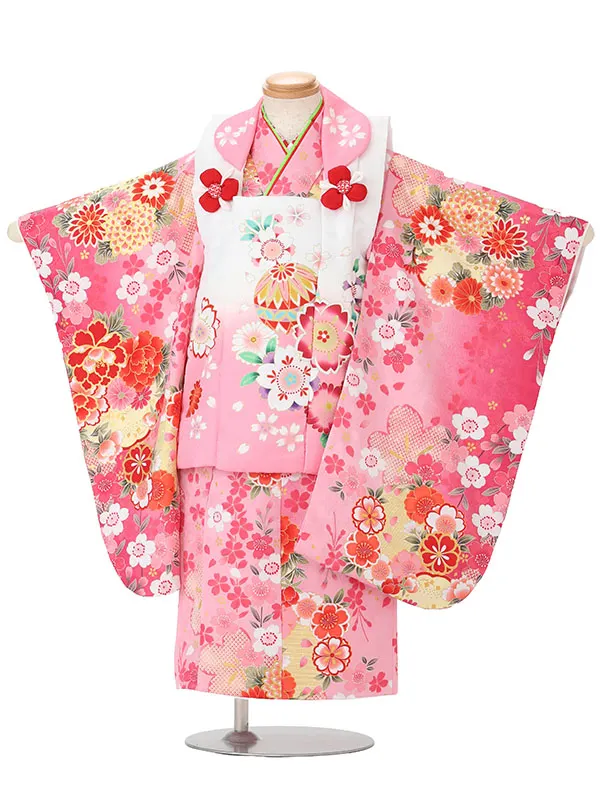 まり白ピンク　下がり桜ピンク