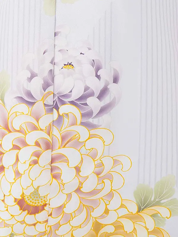 女児７才　小紋　乱菊シルエット　薄ブルー