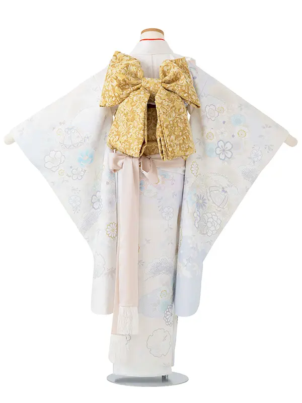 女児７才【絵羽】まりにぼたん　白