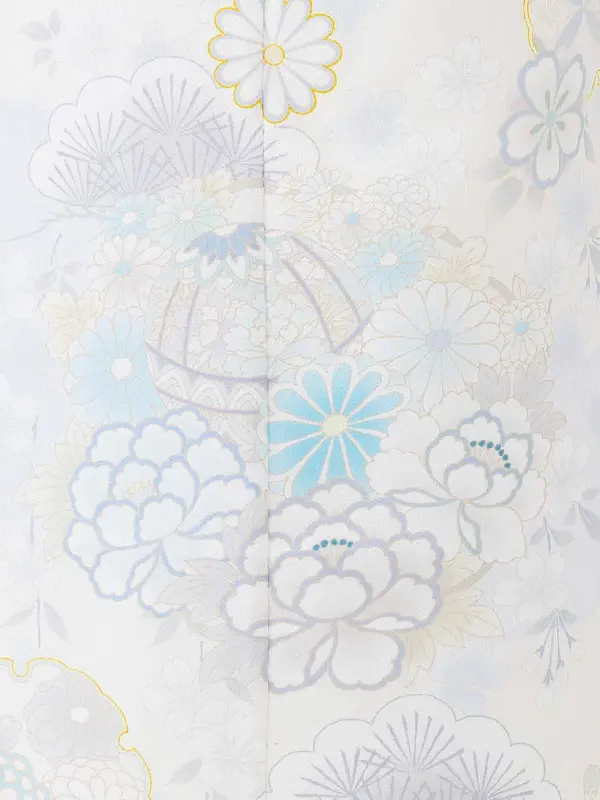 女児７才【絵羽】まりにぼたん　白