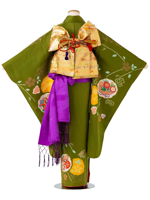 【正絹】【手描友禅】【本絞り】抹茶