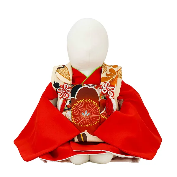 女児ベビー着物　橘　ベージュ