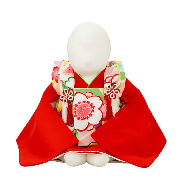 女児ベビー着物　八重桜　ピンク