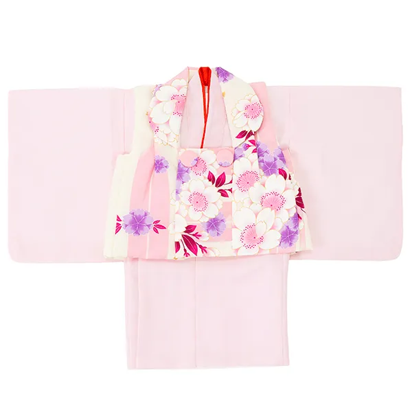 女児ベビー着物　桜矢絣　ピンク