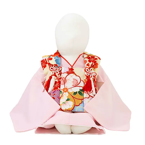 女児ベビー着物　大花　ベージュ