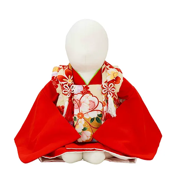 女児ベビー着物　大花　ベージュ