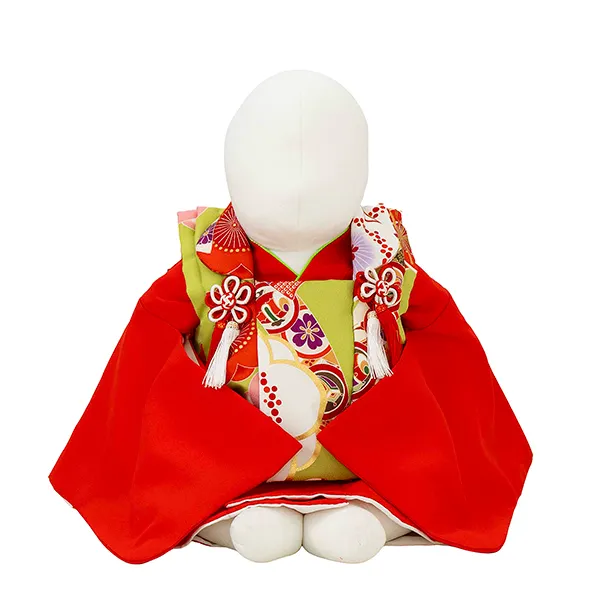 女児ベビー着物　梅　黄緑