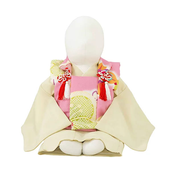 女児ベビー着物　梅疋田　ピンク