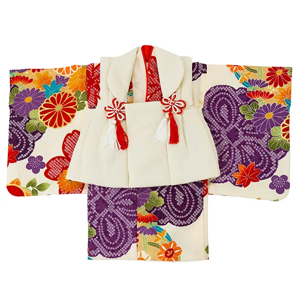 女児ベビー着物　橘疋田　ベージュ