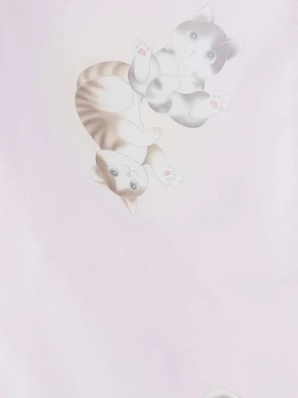 女児卒園袴【刺繍袴】小紋　猫　藤色