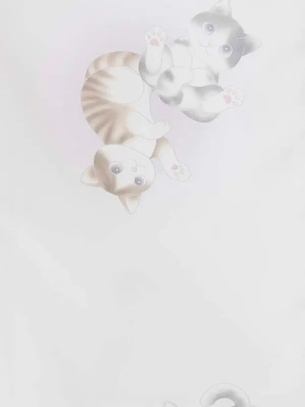 女児卒園袴【刺繍袴】小紋　猫　白