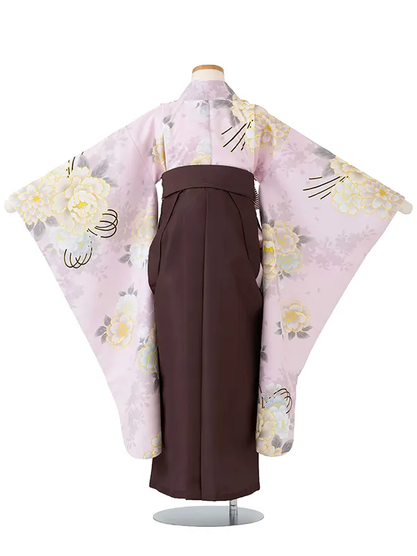 女児卒園袴【刺繍袴】桜シルエット　藤色