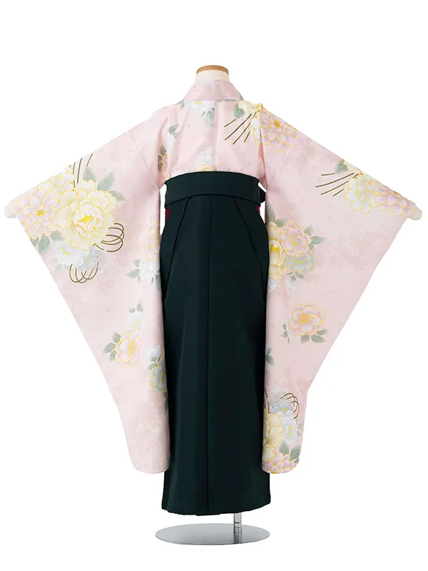 女児卒園袴【刺繍袴】桜シルエット　ピンク