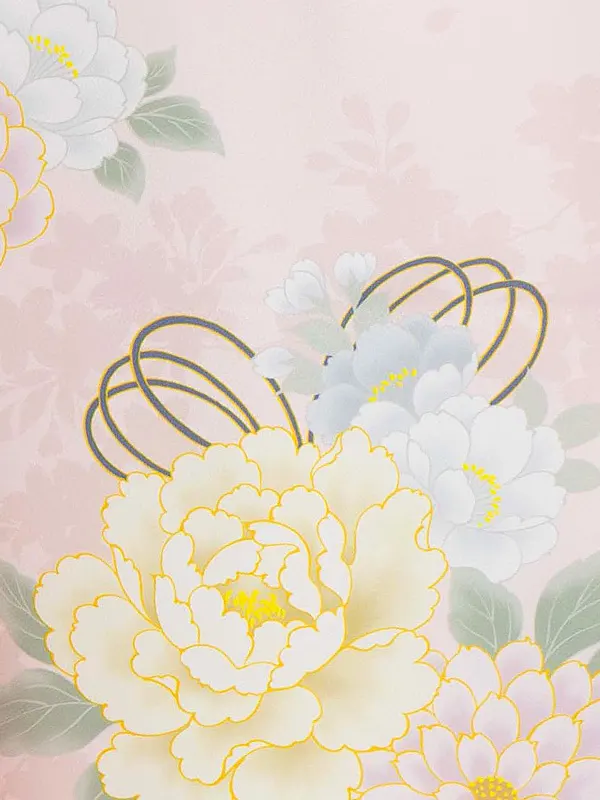 女児卒園袴【刺繍袴】桜シルエット　ピンク