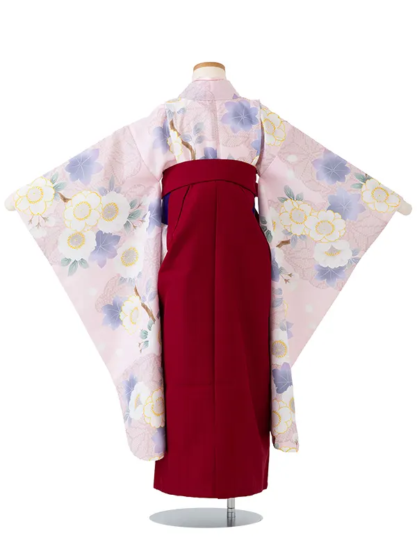 女児卒園袴【刺繍袴】桜もみじ　ピンク