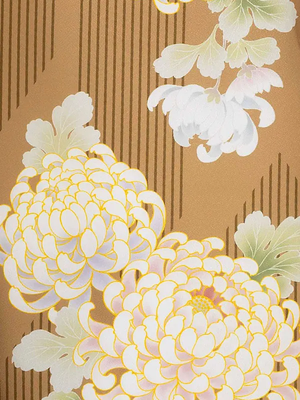 女児卒園袴【刺繍袴】乱菊シルエット　ブラウン