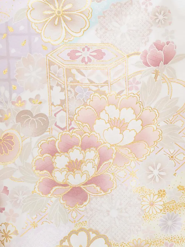 女児卒園袴【刺繍袴】貝桶　白