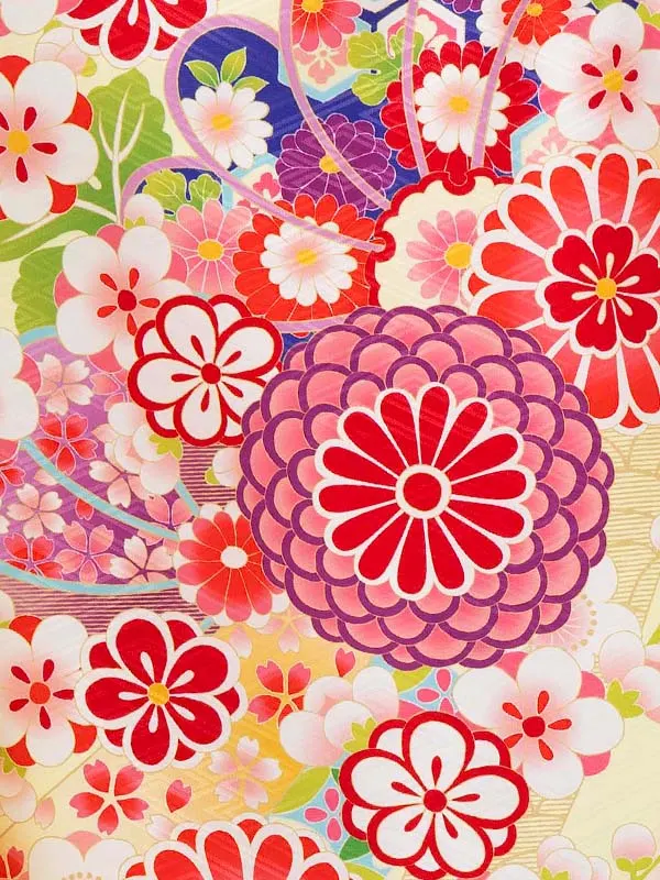 女児卒園袴【刺繍袴】まりに梅　クリーム