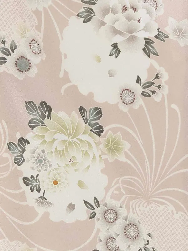 女児卒園袴【刺繍袴】レトロ半身　グレー