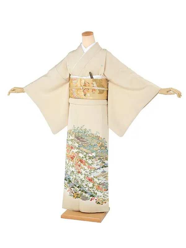 色留袖 ［zib/L］【ren-its0019】正絹/ABT003